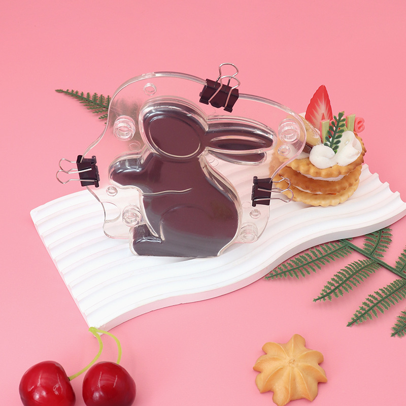 Suministro directo de fábrica, herramientas de bricolaje de chocolate artificial listas para usar, nuevo molde de chocolate en forma de conejo