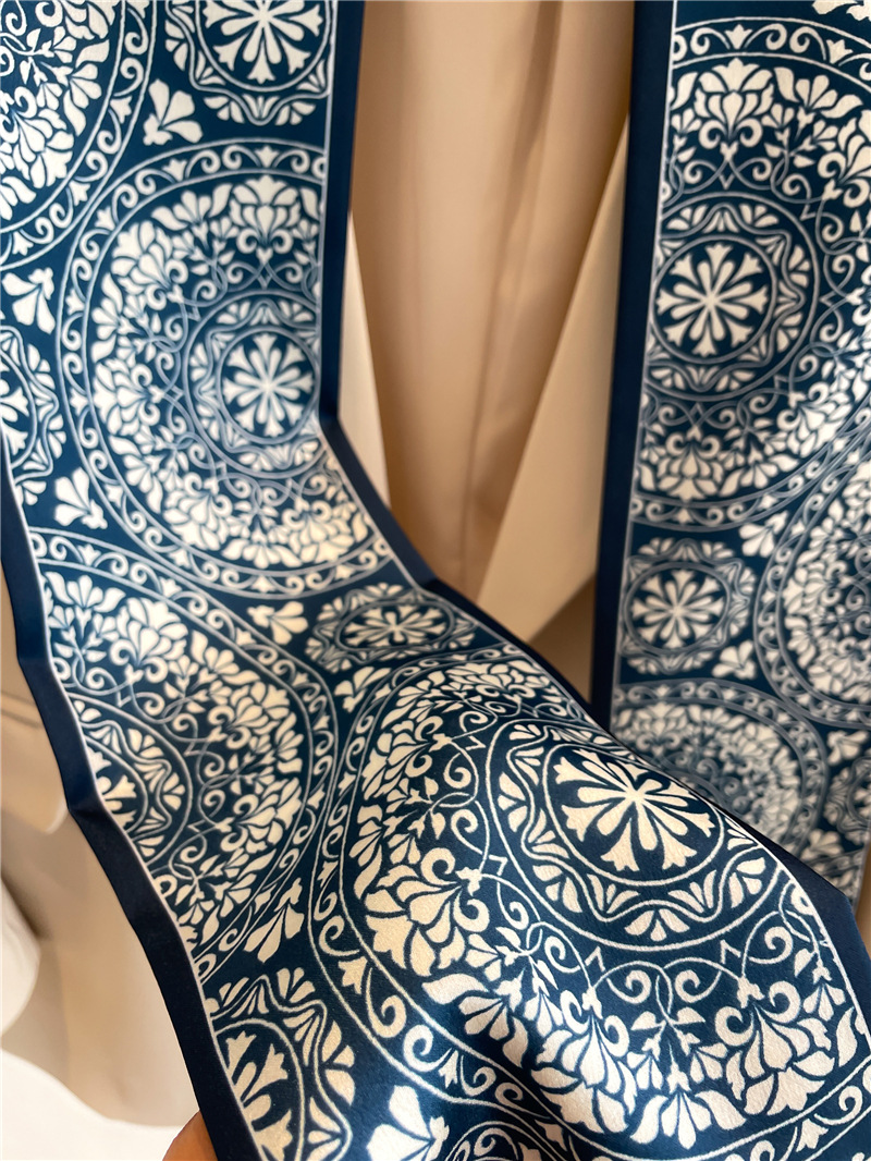 42g Weight Silk Scarf Classification Daily Occasion Satin Material Printing Pattern Summer Season Women's Gender Printing Design Elegant, IG Style Style Women's IG Style Elegant Printing Satin Printing Silk Scarf 16
