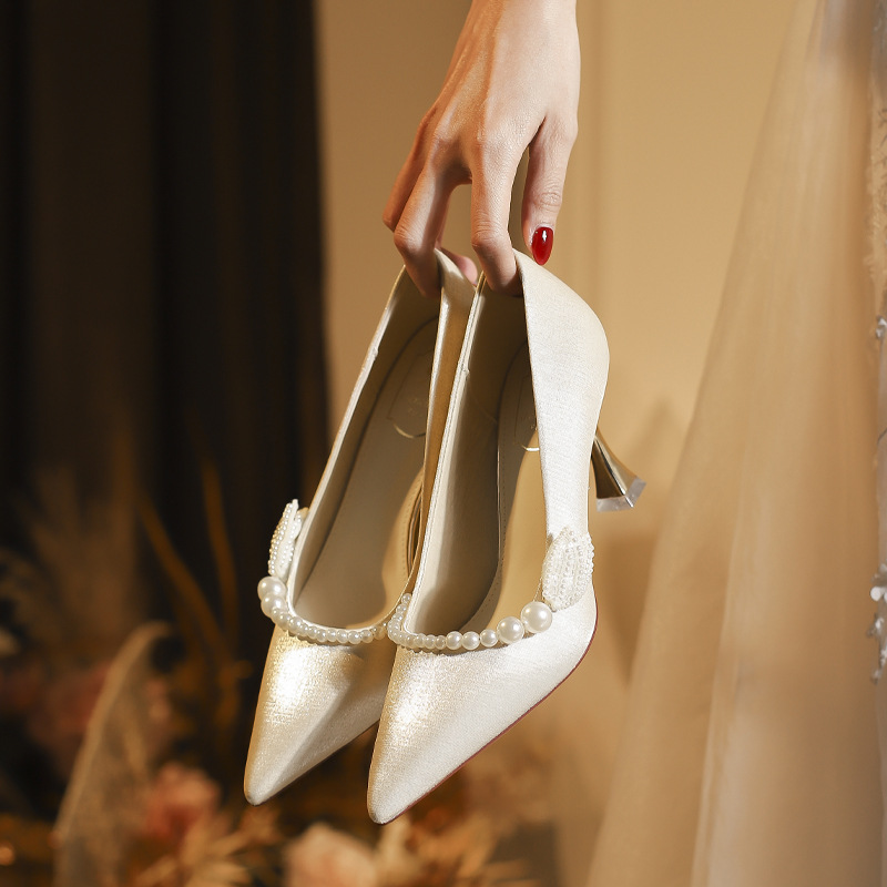 X788-2 Xiuhe Wedding Dress Bridal Shoes Banquet High Heels 2025 New Wedding Shoes Women's High-End Versatile 32-43