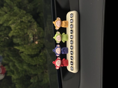 Plate for Moving Car, High-End, Nömrəli dayanma kartı - teddy-bear-4-pieces-large-white-number-license-plate-free-traceless-glue