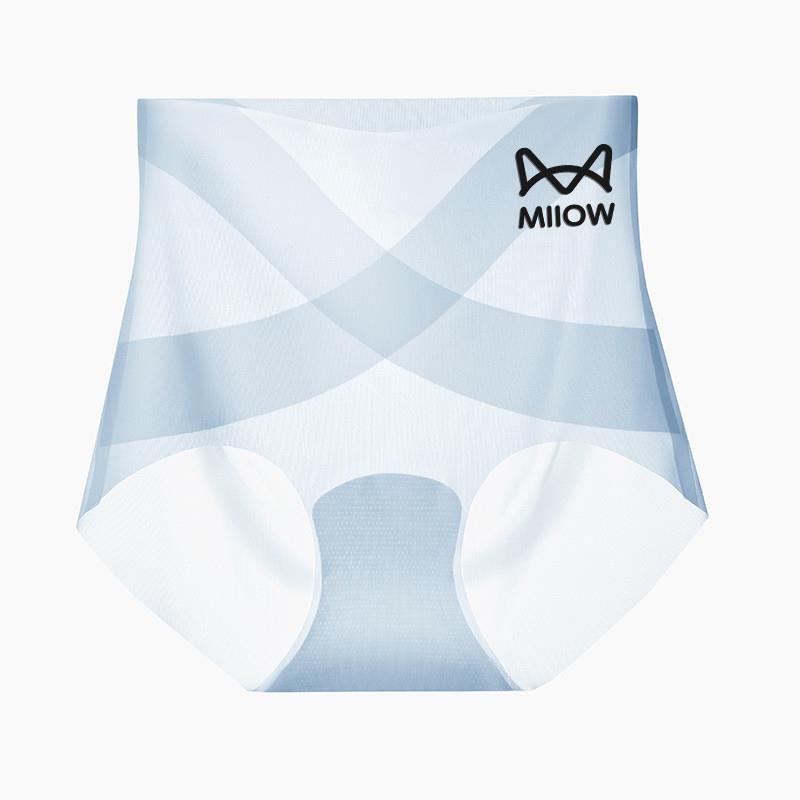 Catman X アイス包帯ハイウエスト夏薄型シームレス速乾アイスシルクマスクパンツヒップリフティング女性の三角ショーツ綿|undefined