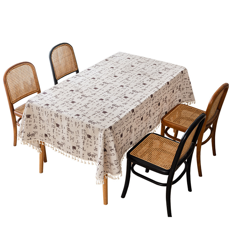 Nuevo mantel chino de alta gama, mantel rectangular, mesa de centro para el hogar, sala de estudio impermeable, cubierta de mesa de té, una pieza