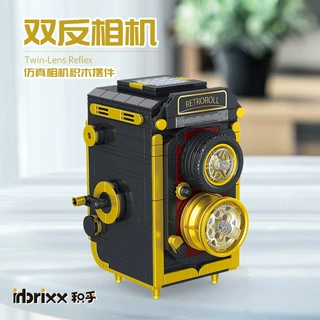潘洛斯882001小颗粒积木复古相机模型潮流摆件拼装儿童玩具礼物
