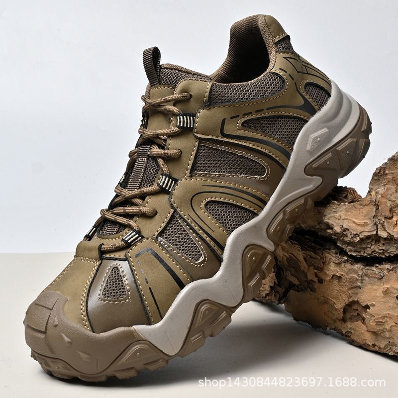 Foreign Trade Export to the United States Genuine Leather Outdoor Sports Hiking Shoes for Men 2025 Autumn and Winter Breathable Soft Sole Hiking Shoes