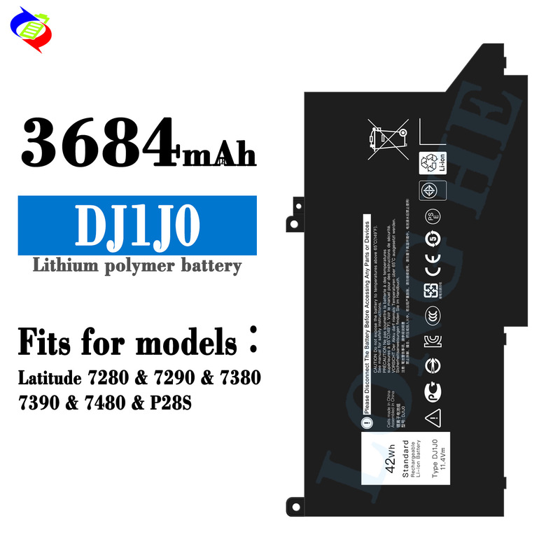 Suitable for Dell Dj1J0 Notebook Battery Latitude 7280 7290 7380 7390 7480 Wholesale