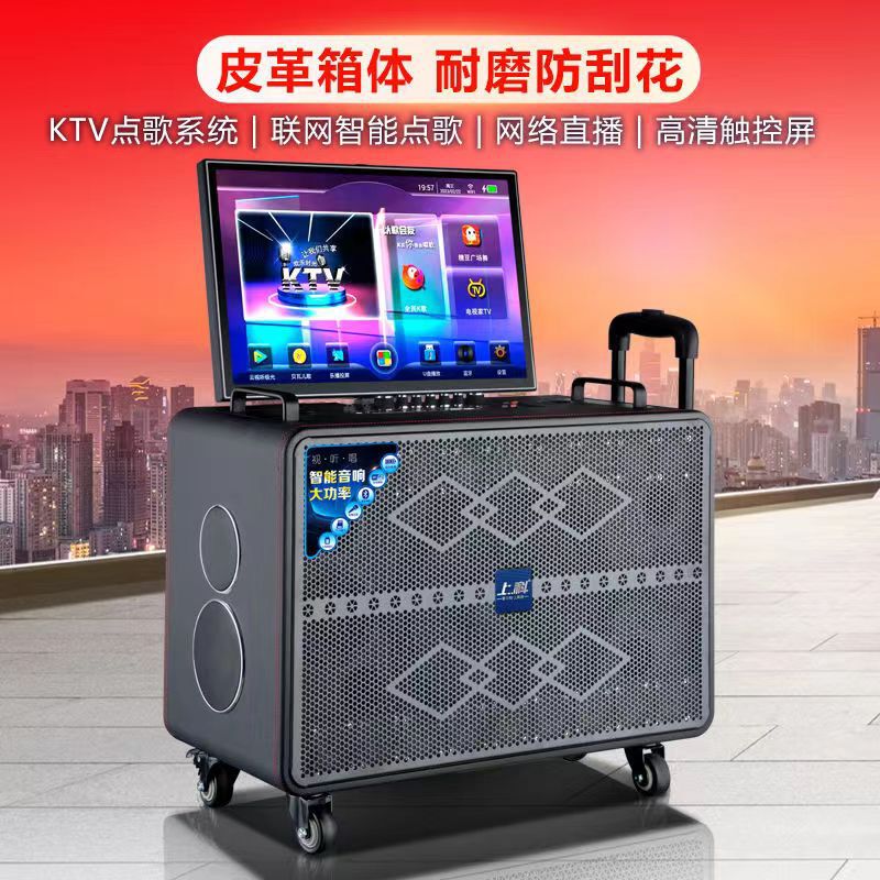 上科广场舞音响带屏幕大音量户外演出家用点歌功放一体机蓝牙音箱|undefined