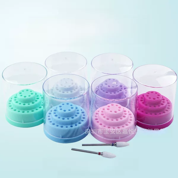 Manicure 48-Hole Small Grinding Head Storage Box Grinder Pen Head Socket Display Base Display Storage Tool