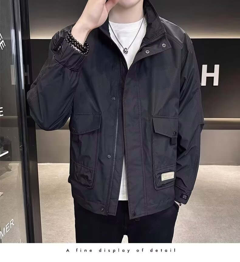 Autumn And Winter Men's Jackets Trendy Brand Rascal Work Clothes Top Stand Up Collar_voghion.com