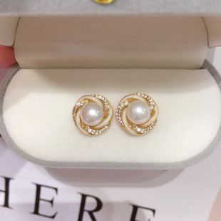 Origin Zhuji 18K Gold-Filled Bird's Nest Pearl Earrings Natural Freshwater Pearl Earrings for Women S925 Sterling Silver Needles
