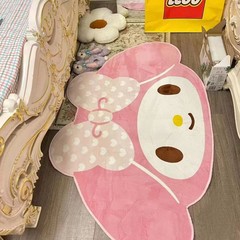 インスタイルメロディーハローキティ模造カシミヤベッドサイドブランケットフロアマットドレッシングテーブルイージーケアマット寝室の装飾断熱