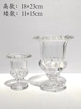 简约现代仿水晶透明玻璃花瓶摆件家居样板房餐厅桌面插花设计摆件