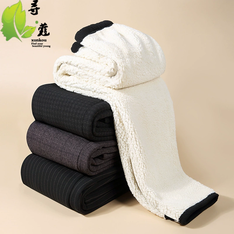 Брюки для мам, осенне-зимние утолщенные теплые хлопковые брюки, замшевые брюки для женщин среднего и пожилого возраста, свободная верхняя одежда для бабушек