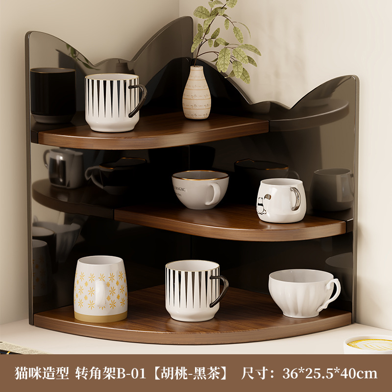 Portavasos de Esquina para Mesa, Organizador de Tazas para Cocina