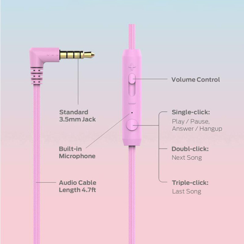 E-Commerce popular de los niños Auriculares auriculares con cable color portátil tableta teléfono móvil aprendizaje clase en línea regalo auriculares