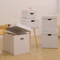 Большая коробка из крафт-бумаги, коробка для экспресс-упаковки, подарочная коробка, картонная коробка-органайзер с крышкой, коробка для хранения, подарочная коробка