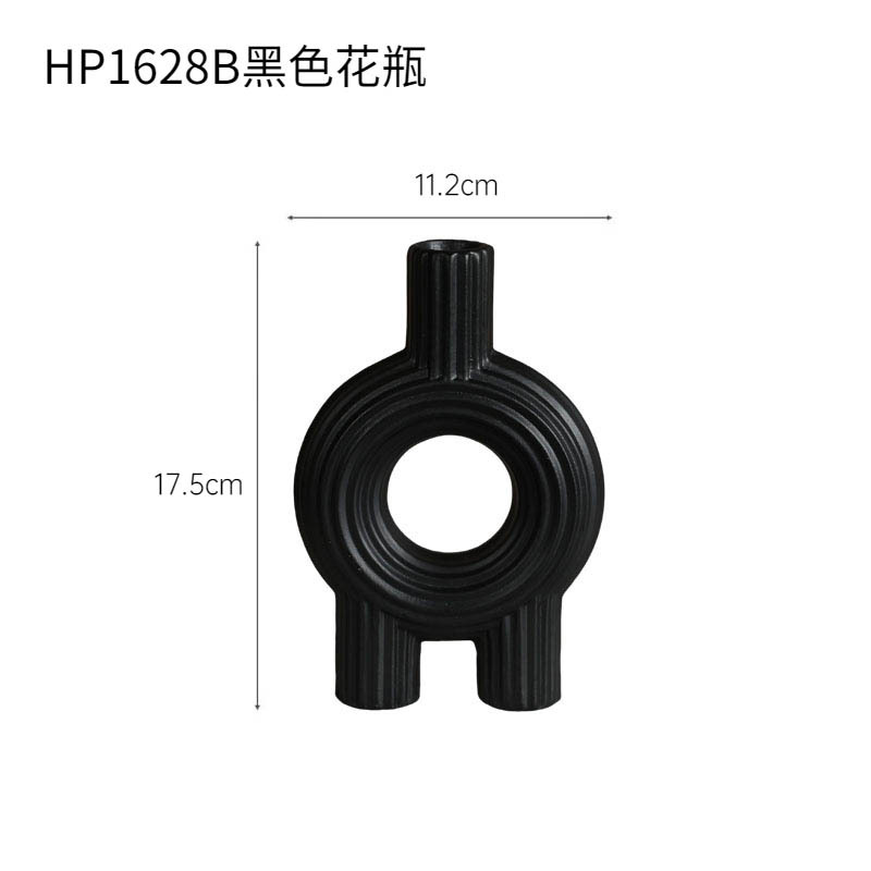 Jarrón negro hp1628b