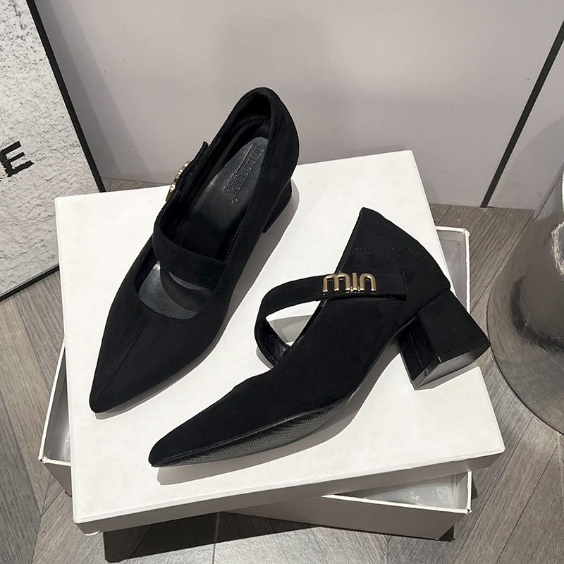 2026 nuevos zapatos de mujer de tacones ultra altos de punta francesa Marie-Zhen zapatos de mujer de tacones gruesos pequeños tamaño pequeño 33 image 7