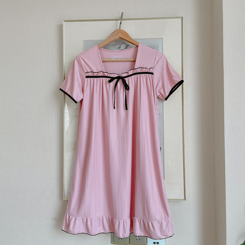 Pijama de verano mujer pequeña dulce linda dama dormitorio de verano estudiantes vestidos casuales ropa para el hogar embarazada