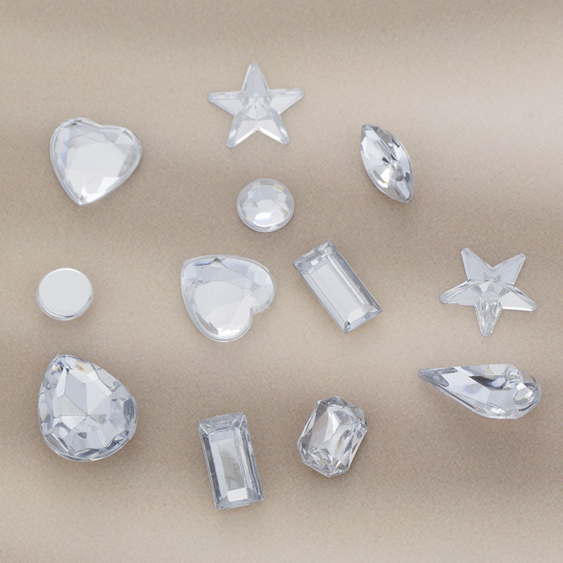 More Than 50 Kinds of Asymmetrical Manicure Mini Diamonds, Special-Shaped Acrylic Diamonds, DIY Mobile Phone Case Manicure Jewelry Diamonds Wholesale