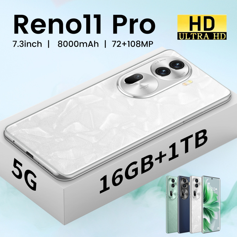 2025 Hot-Selling Cross-Border Mobile Phone Reno11 Pro True 4g Perforated 7.3-Inch Large Screen 16+1t Smartphone One-Piece Dropshipping
