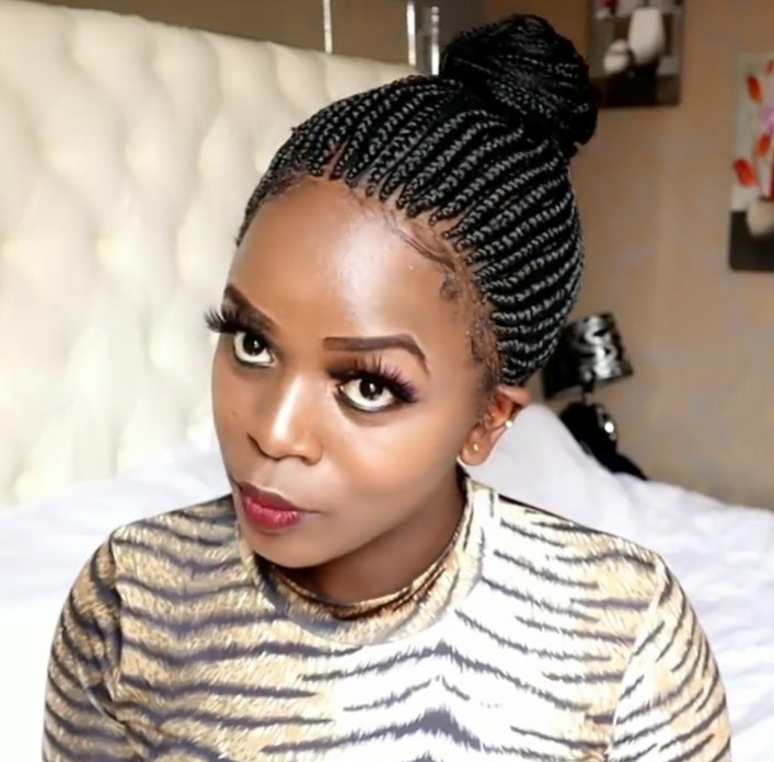 Peluca mujer Amazon nuevo pelo europeo y americano peluca femenina mitad de la longitud trenza peluca fibra química pelo capucha