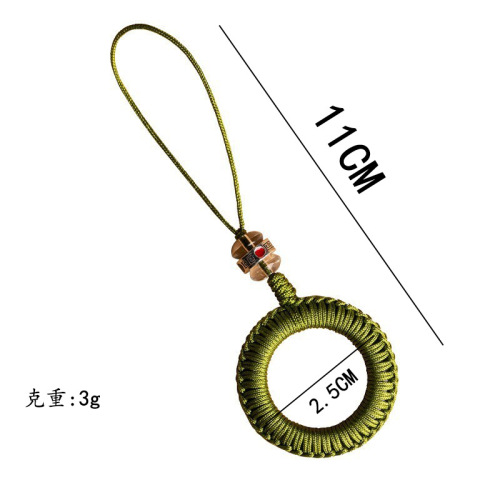 Ancient style mobile phone lanyard chain u USB pendant zipper head ring buckle key anti-lost umbrella hanging ornament text play sling