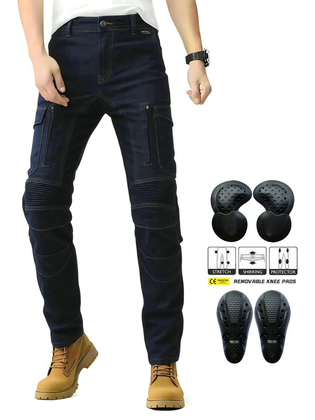 Pantalones de moto VOLERO de Cordura, resistentes al desgaste y a los rasguños, elásticos para las cuatro estaciones, casuales, anticaída, para motociclismo.