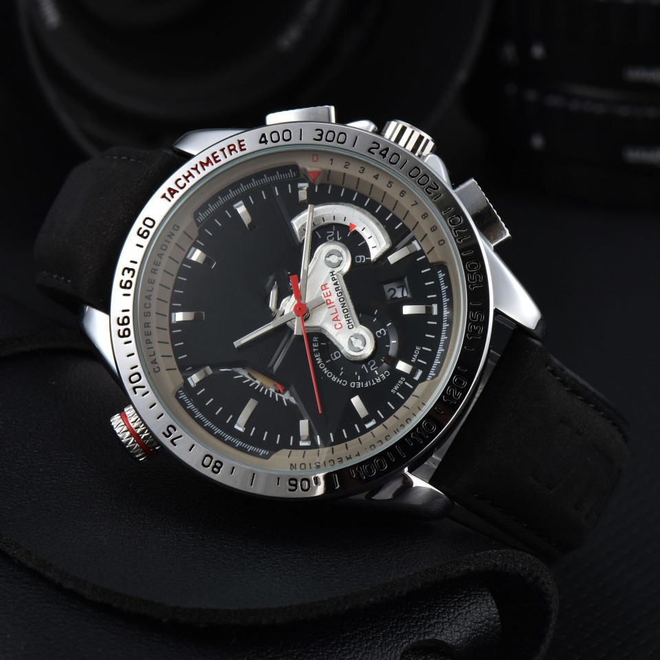 2025男士钢带皮带6针石英手表多功能TA手表厂家代发一件代发