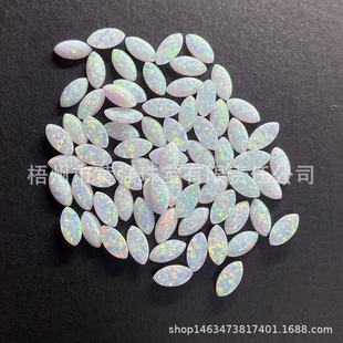 5X10Mm Marquise Flats Bottom Plain Opal Bare Stone Synthetic Opal Gemstone Artificial Opal Opal Stone Silver Ring