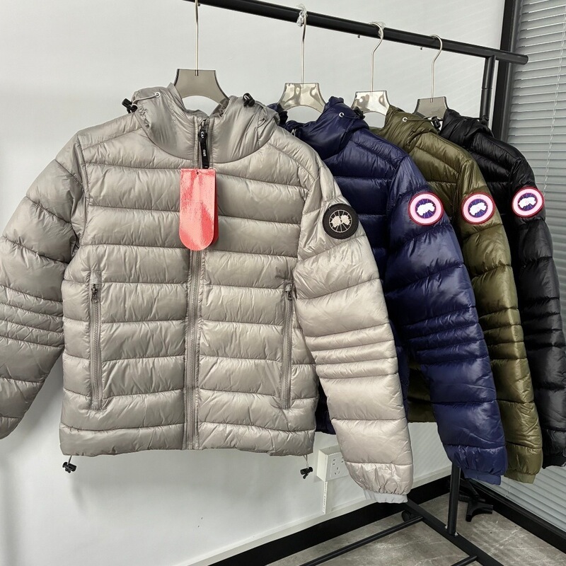 Foreign trade goose down cross-border lightweight quilted hooded ribbed cotton jacket, windproof, tear-resistant, functional, shiny outerwear for winter