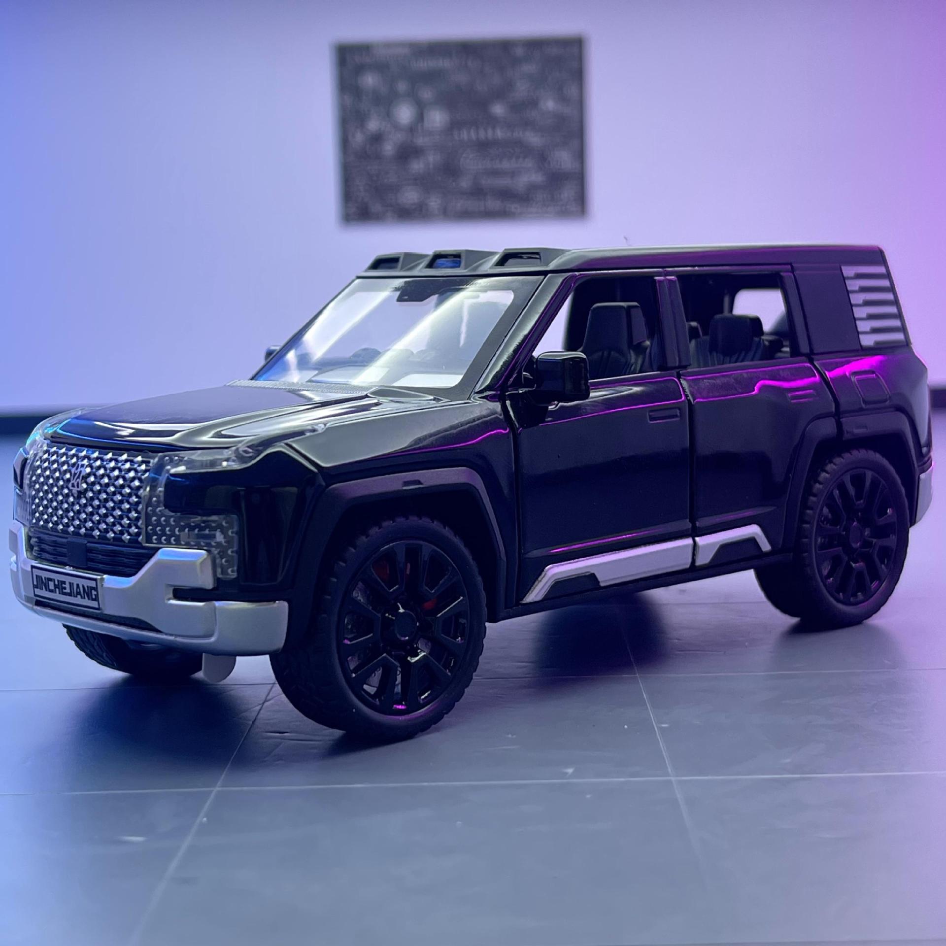 Modelo de coche de aleación de simulación Lijiaxin 1:32 BYD buscando U8 juguetes de sonido y luz Tire hacia atrás todoterreno modelo de vehículo adornos