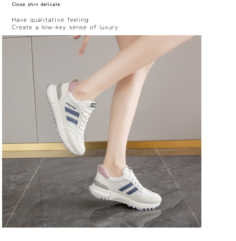 Sapatilhas de desporto em mesh para mulher calçado casual_voghion.com