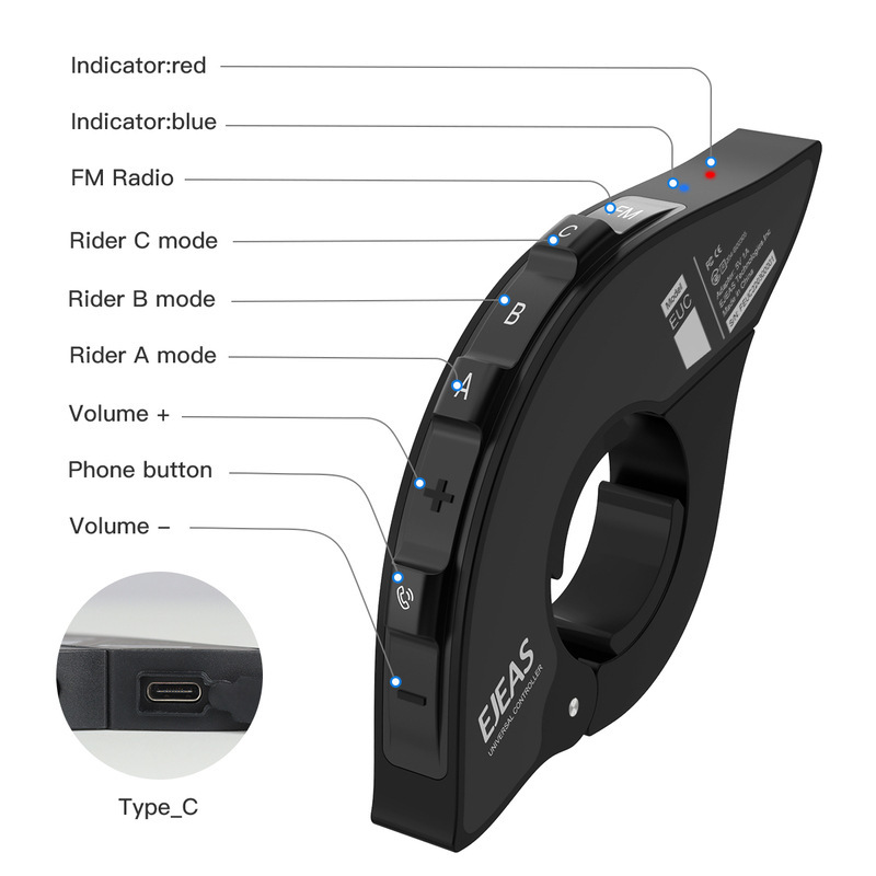 Ejeas Original V6Pro+V4Plus Motorcycle Helmet Bluetooth Headset Helmet Intercom Headset Clip Set