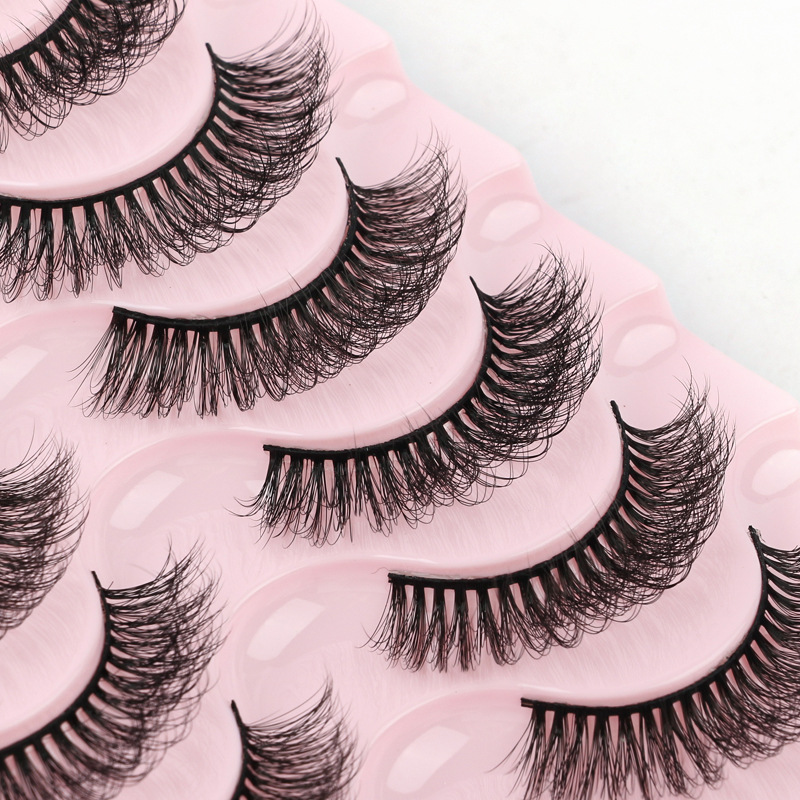 Nouveau Curling Naturel Épais Faux Cils 10 Paires display picture 2