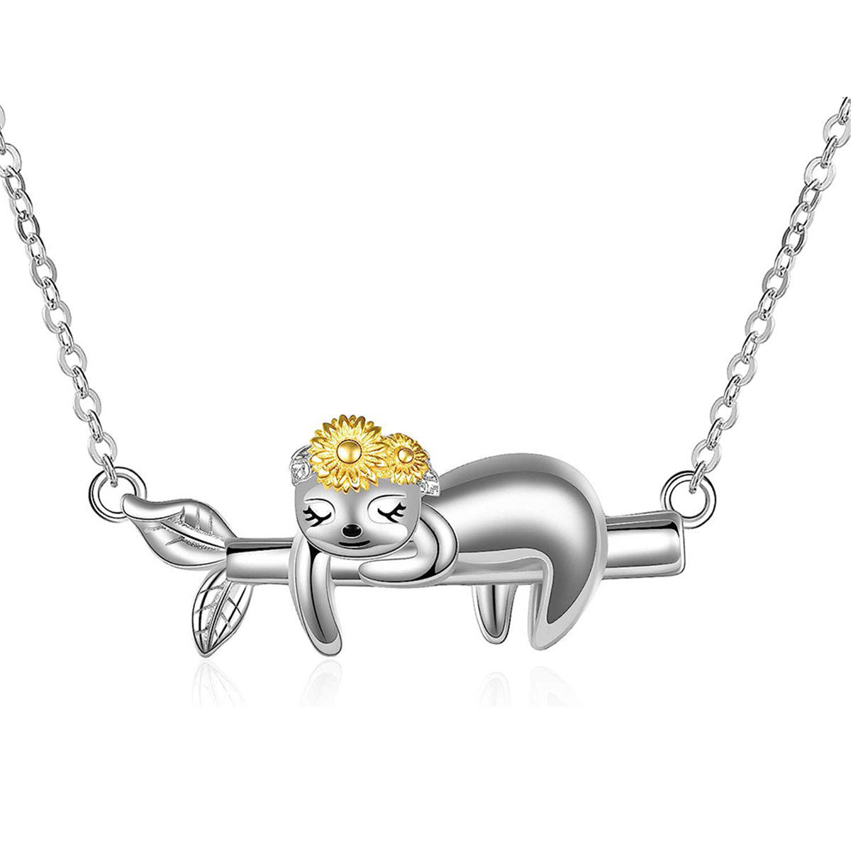 Heißer Verkauf Glänzende Gelbe Queue Sloh Anhänger Halskette, Modische Und Versaile frauen Tier Schmuck Zubehör_voghion.com