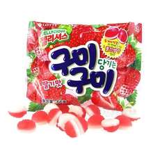批发韩国进口LOTTE乐天草莓味软糖糖水果糖儿童零食66g12袋一盒