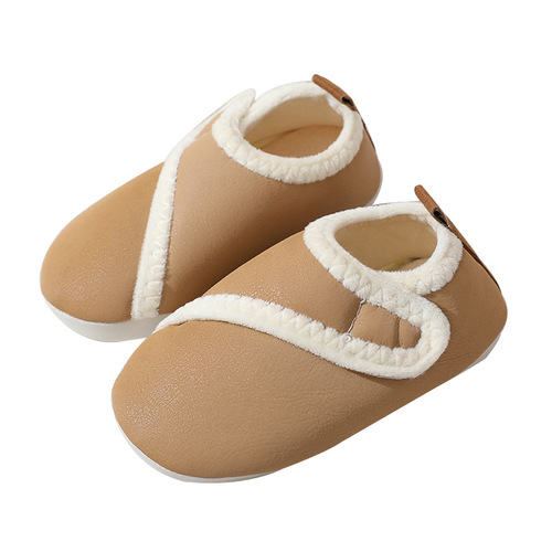 Floor shoes children's home indoor socks with velvet and thick sole floor socks baby non-slip soft sole early education socks and shoes
