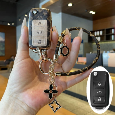 Key Case, T-Roc, T-Cross, Stylish – Car key bag - type-a-key-cover-light-luxury-long-chain