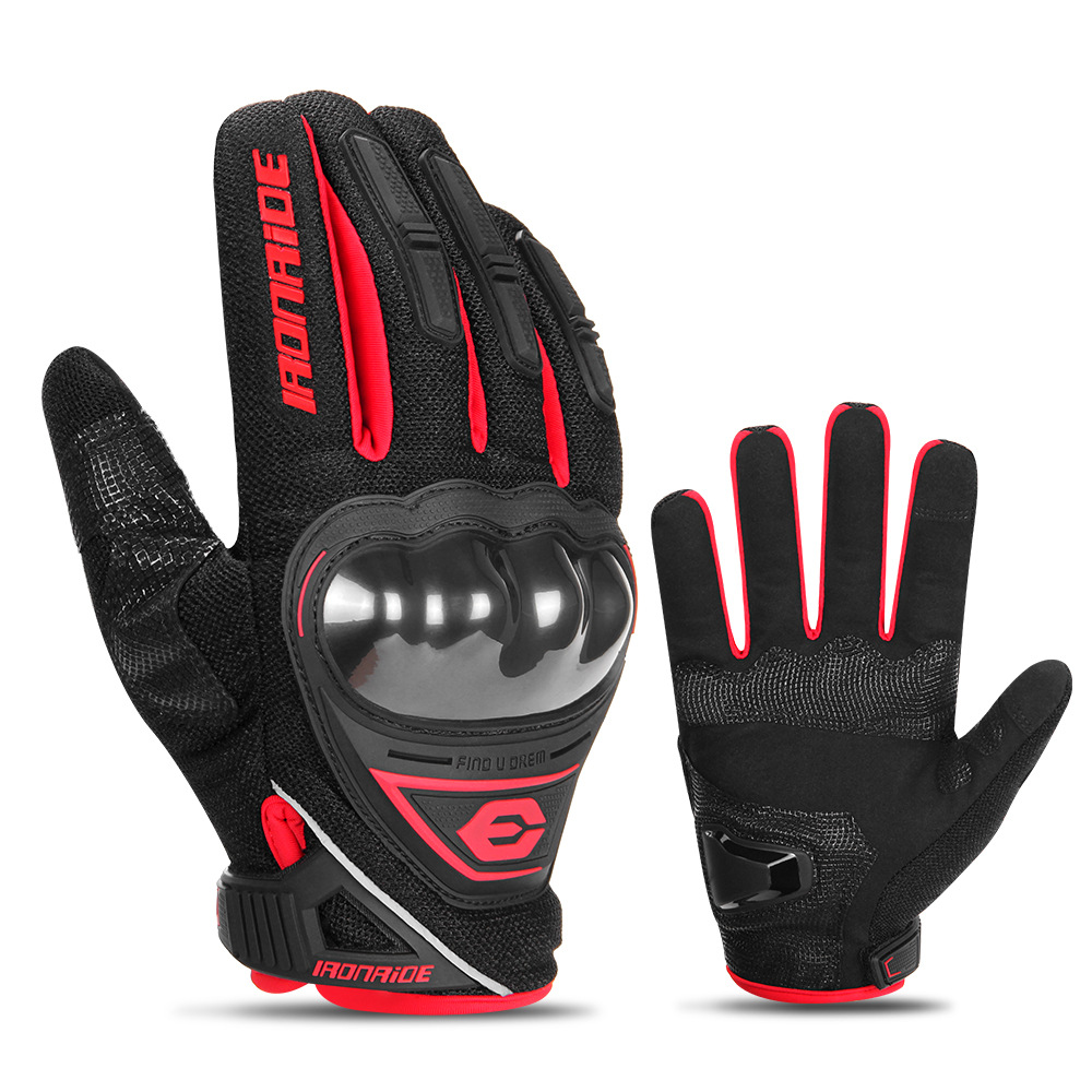 Guantes de motocicleta Guantes de ciclismo al aire libre de carcasa dura para hombre Guantes de pantalla táctil de motocicleta de caballero de protección táctica transpirable