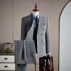 Suit, vest, trousers, shirt, tie