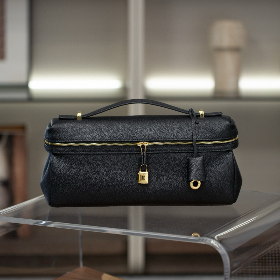 New LP33 Clutch Bag Evening Makeup Bag Genuine Grained Top Layer Cowhide Leather Shoulder Crossbody Bag for Women - Thumbnail 3