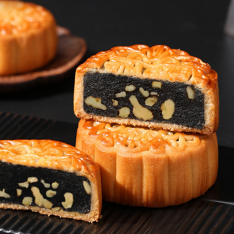 中秋广式月饼蛋黄莲蓉60g五仁月饼定制OEM代加工多口味月饼批发|undefined