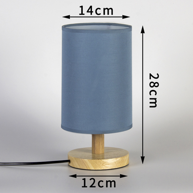 Gran cantidad en stock nórdico simple DIY tela de lino madera regalo creativo lámpara Mesa LED noche luz dormitorio