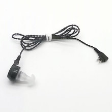 两孔助听器耳机线黑色麻花导线盒式机配件连接线声音放大器耳机头