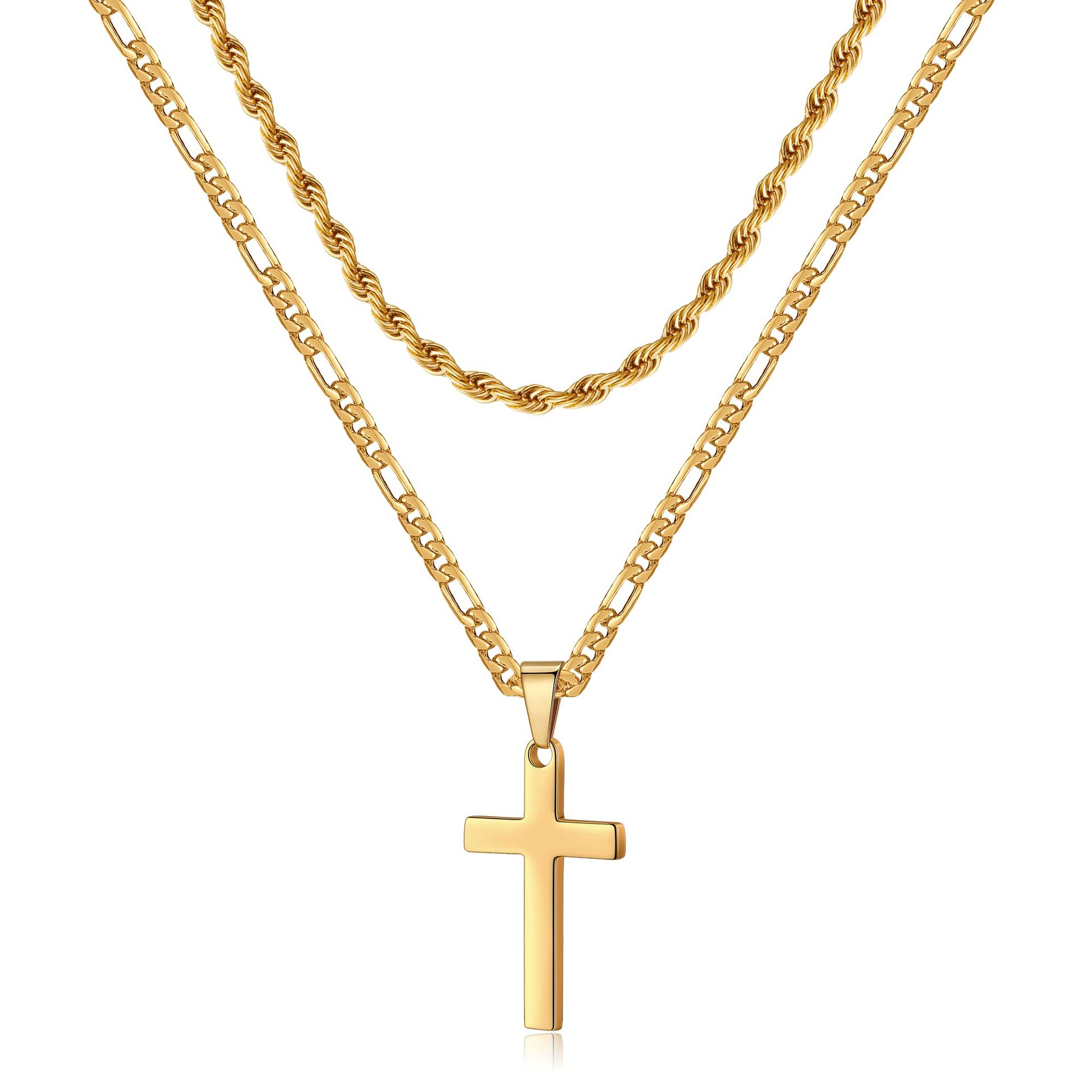 1 Piece Quantity Daily Occasion Hip-Hop Cross Stainless Steel Titanium Steel Polishing Unisex Necklace Men Pendant Necklaces