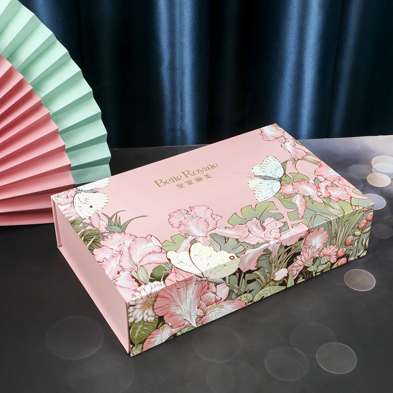 彩盒包装盒印刷logo天地盖化妆品礼品茶叶礼盒天地盖翻包装盒