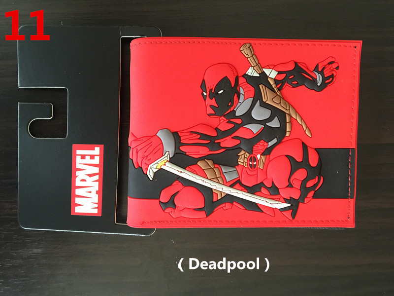 Deadpool deadpool cartera corta Marvel Avengers superhéroe pu cambio cartera