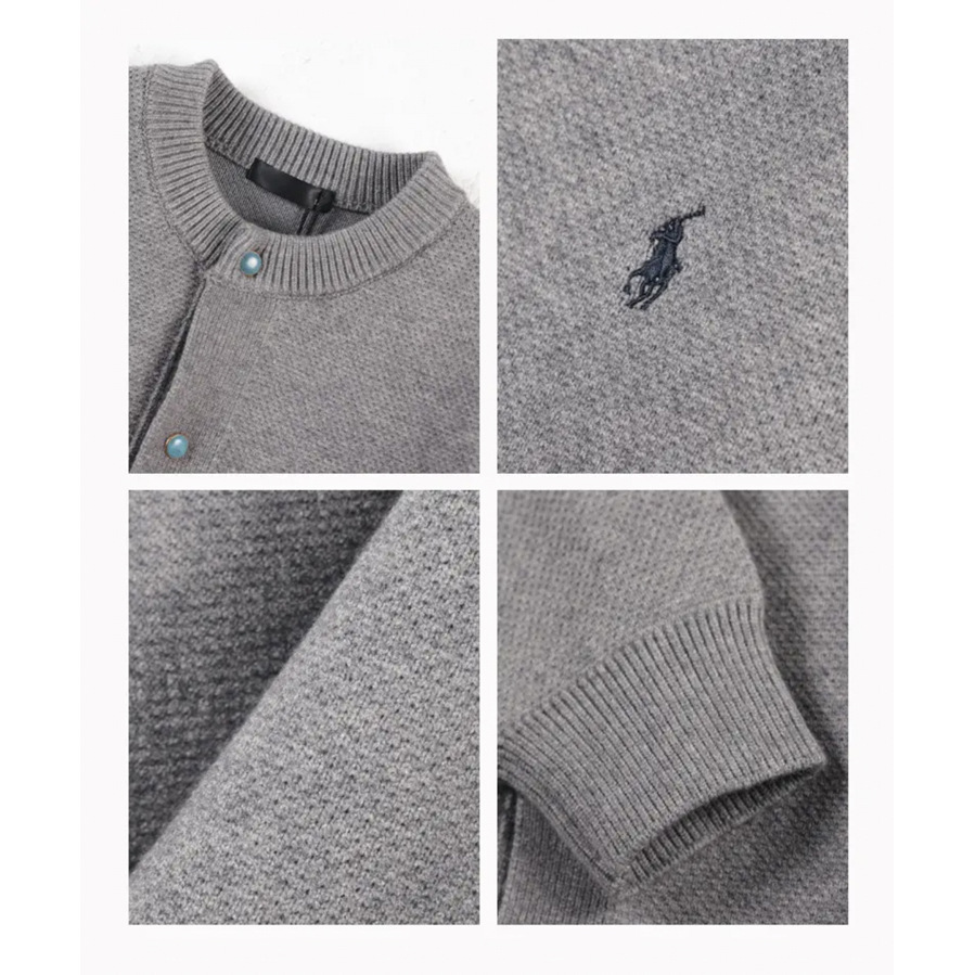 Explosiones transfronterizas de tamaño europeo bordado cardigan suéter de punto chaqueta de hombre botón turquesa fábrica de marea al por mayor