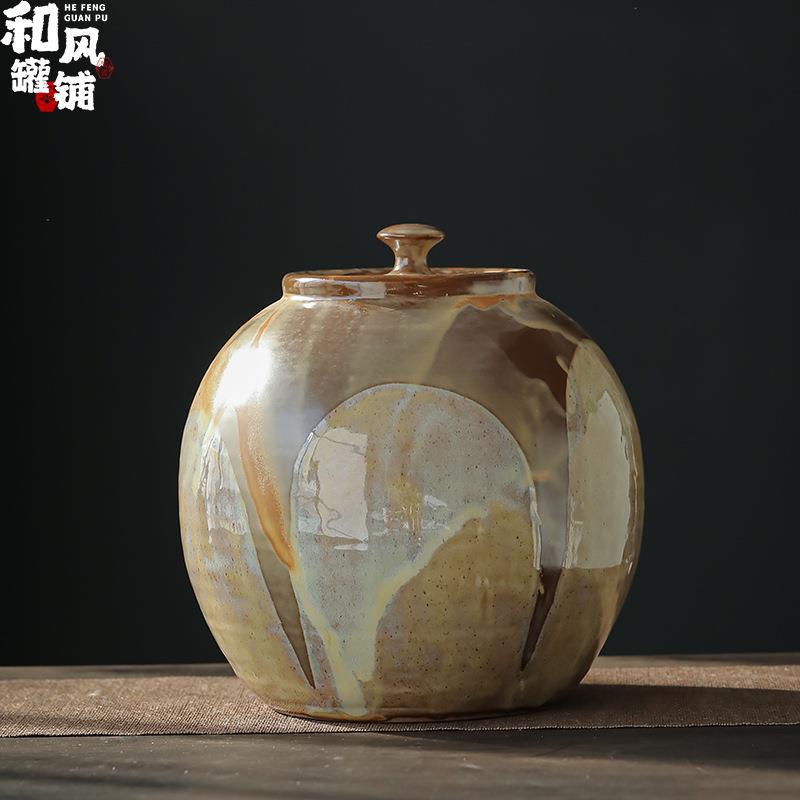 Tarro grande del almacenamiento del estilo japonés, Tarro blanco a prueba de humedad retro chino de Pu'er del té