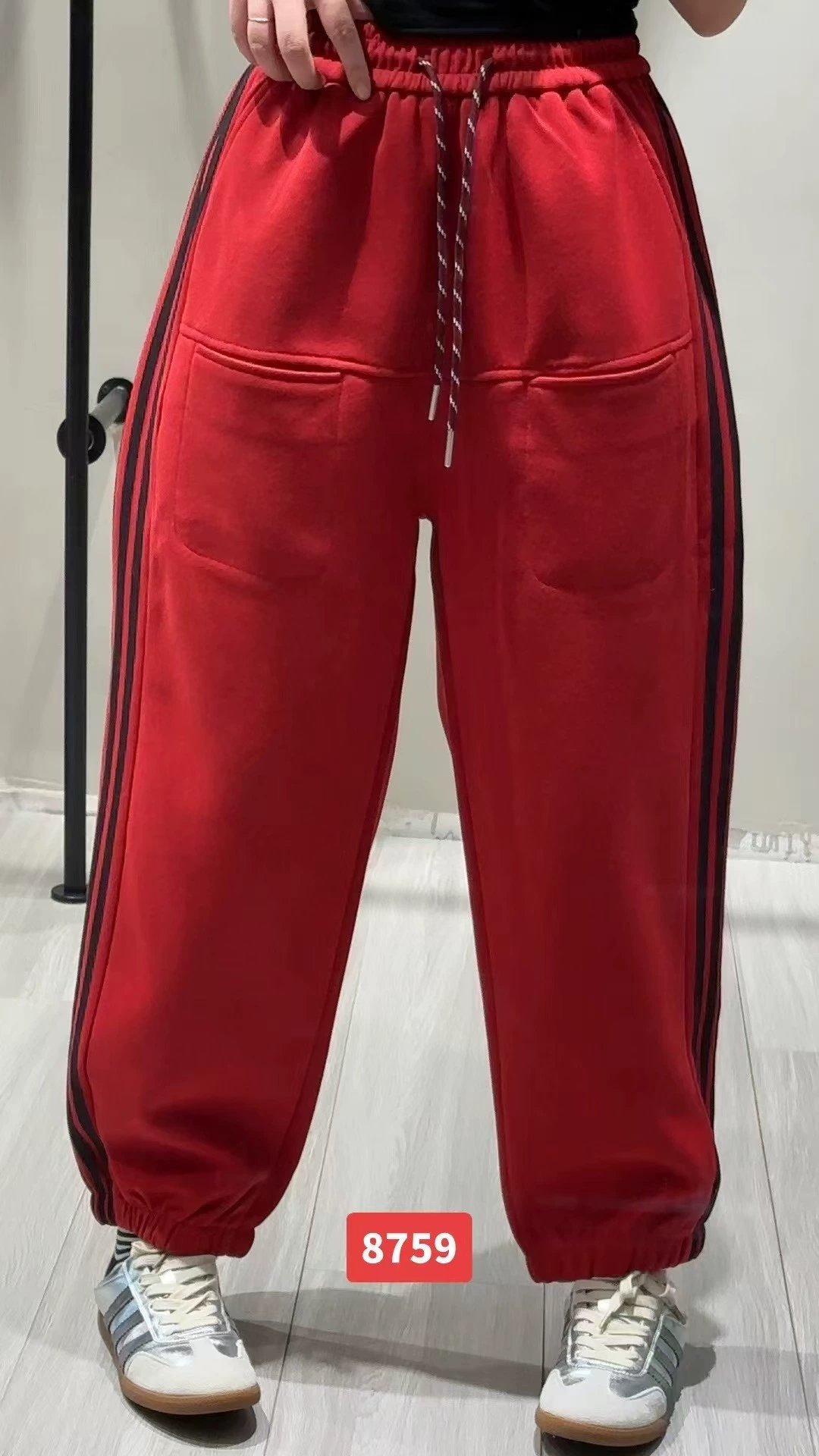 Spring fashionable trousers, Korean style, elastic waist